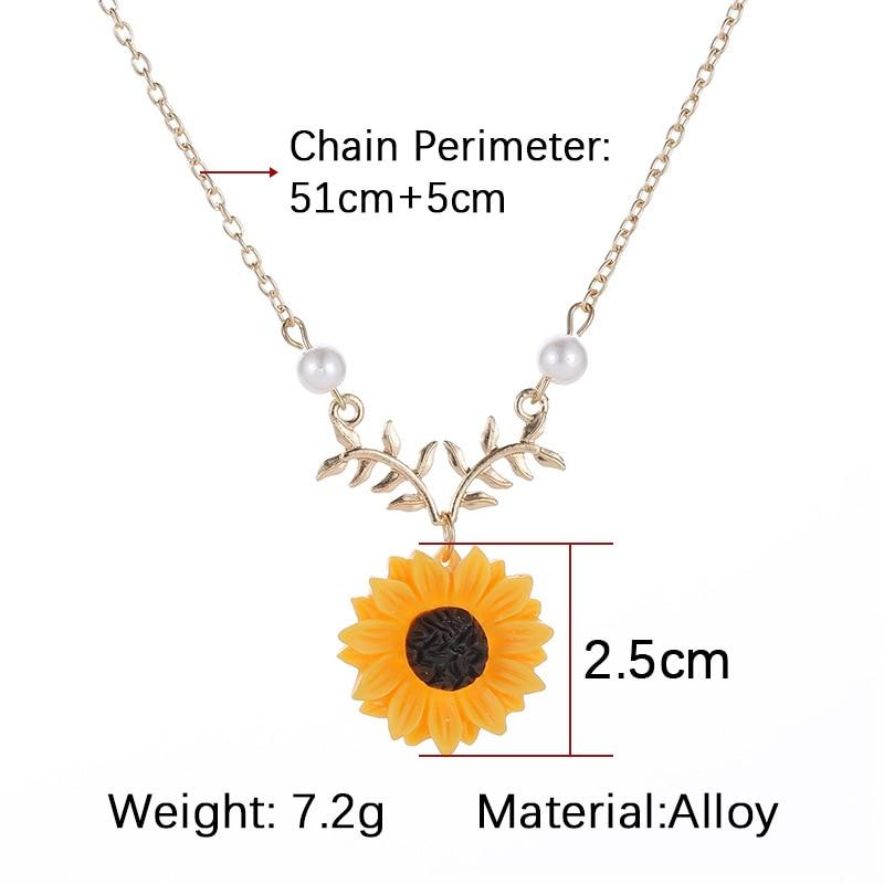 Creative Sunflower Pendant Necklace Vintage Fashion Jewelry Necklaces for Women-Necklaces-Arimonz-Arimonz
