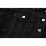 Cropped Denim Jacket-Jean Jackets-Arimonz-Arimonz