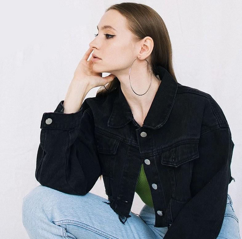Cropped Denim Jacket-Jean Jackets-Arimonz-Arimonz