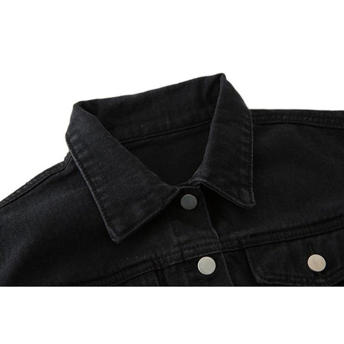 Cropped Denim Jacket-Jean Jackets-Arimonz-Arimonz