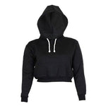 Cropped Hoodie Pullover-Pullovers-Arimonz-Black-S-Arimonz