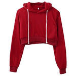 Cropped Hoodie Pullover-Pullovers-Arimonz-Pink-S-Arimonz