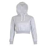 Cropped Hoodie Pullover-Pullovers-Arimonz-White-S-Arimonz