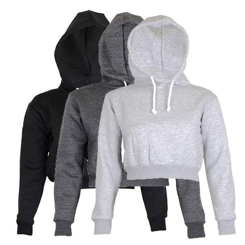 Cropped Hoodie Pullover-Pullovers-Arimonz-Arimonz