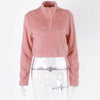 Cropped Pullover with Pocket-Pullovers-Arimonz-Arimonz