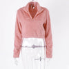 Cropped Pullover with Pocket-Pullovers-Arimonz-Arimonz