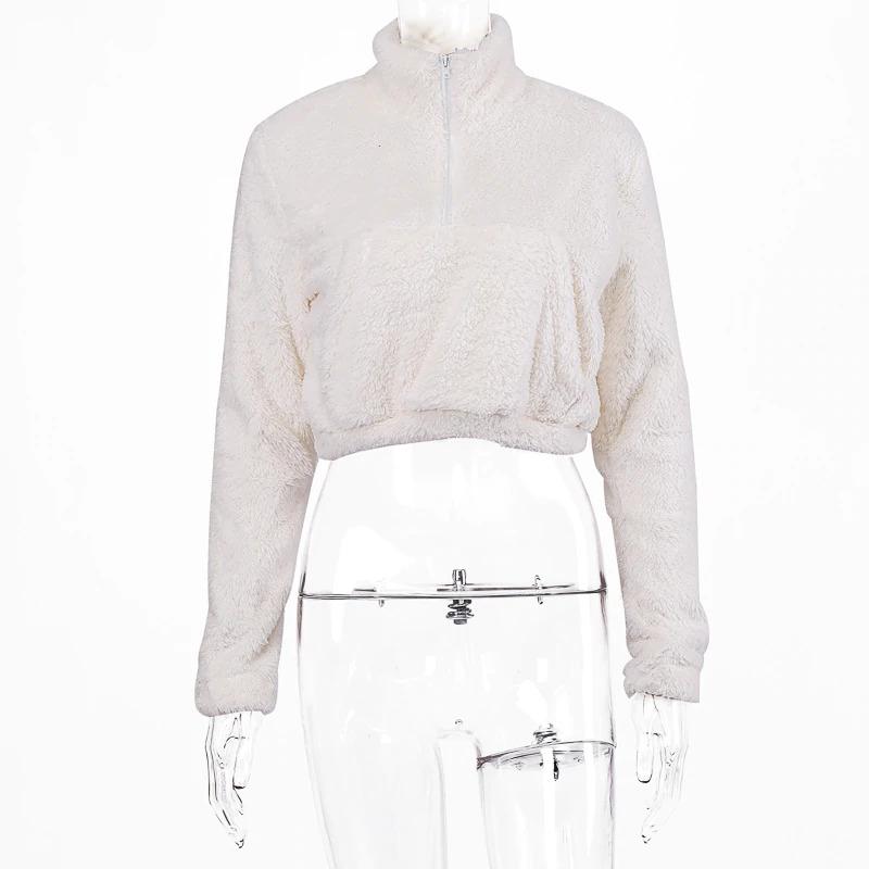 Cropped Pullover with Pocket-Pullovers-Arimonz-Beige-S-Arimonz