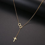 Cross and Infinity Necklaces Pendant For Women Simple Design Necklace Jewelry-Necklaces-Arimonz-Arimonz