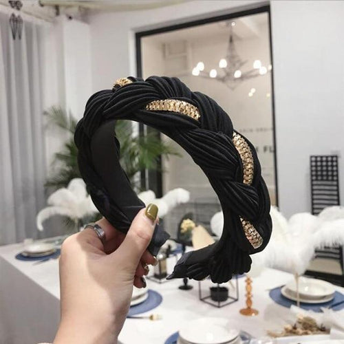Cross Knot Braid Headband-Hair Accessories-Arimonz-black-Arimonz