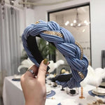Cross Knot Braid Headband-Hair Accessories-Arimonz-blue-Arimonz