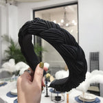 Cross Knot Braid Headband Headwear Wide Side Hair Accessories-Hair Accessories-Arimonz-Arimonz