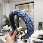 Cross Knot Braid Headband Headwear Wide Side Hair Accessories-Hair Accessories-Arimonz-Arimonz
