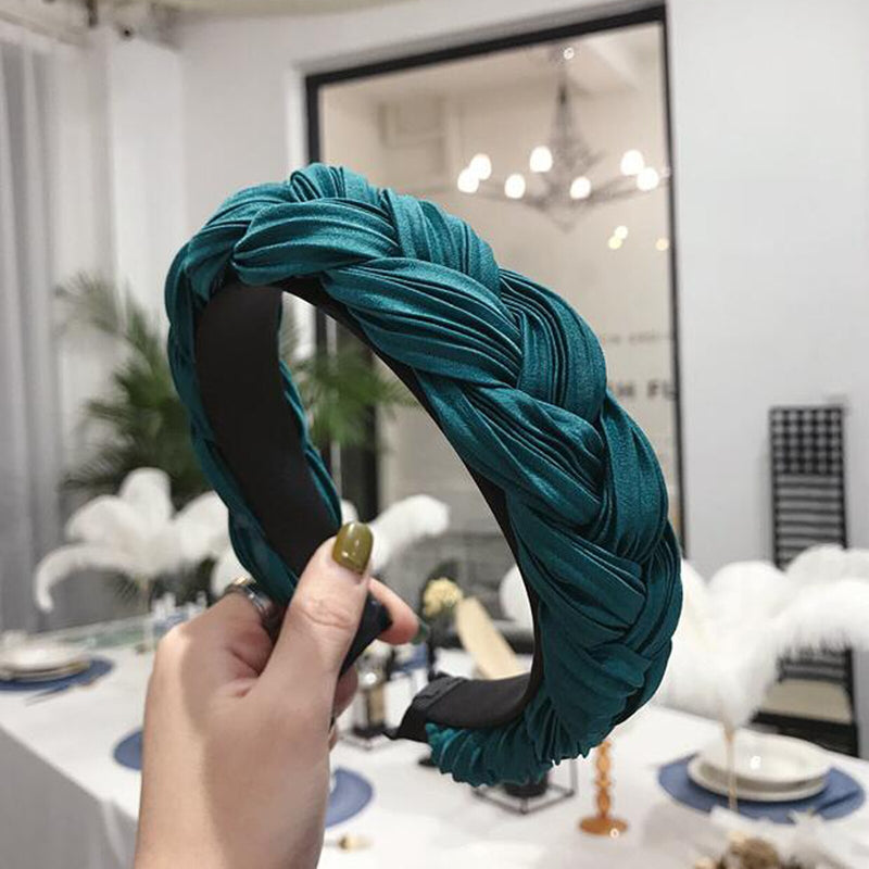 Cross Knot Braid Headband Headwear Wide Side Hair Accessories-Hair Accessories-Arimonz-Arimonz