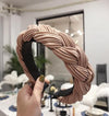Cross Knot Braid Headband Headwear Wide Side Hair Accessories-Hair Accessories-Arimonz-beige hairband-Arimonz