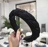 Cross Knot Braid Headband Headwear Wide Side Hair Accessories-Hair Accessories-Arimonz-black hairband-Arimonz