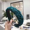 Cross Knot Braid Headband Headwear Wide Side Hair Accessories-Hair Accessories-Arimonz-green hairband-Arimonz