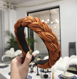 Cross Knot Braid Headband Headwear Wide Side Hair Accessories-Hair Accessories-Arimonz-orange hairband-Arimonz