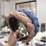 Cross Knot Braid Headband Headwear Wide Side Hair Accessories-Hair Accessories-Arimonz-Arimonz