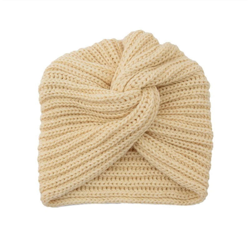 Cross Wrap Knitted Bonnet Hat-Hats-Arimonz-Arimonz
