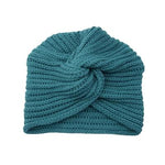 Cross Wrap Knitted Bonnet Hat-Hats-Arimonz-Blue-Arimonz