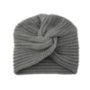 Cross Wrap Knitted Bonnet Hat-Hats-Arimonz-Dark Gray-Arimonz