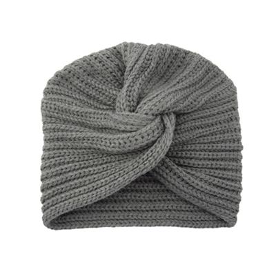 Cross Wrap Knitted Bonnet Hat-Hats-Arimonz-Dark Gray-Arimonz