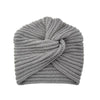 Cross Wrap Knitted Bonnet Hat-Hats-Arimonz-Gray-Arimonz
