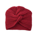 Cross Wrap Knitted Bonnet Hat-Hats-Arimonz-Red-Arimonz