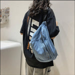 Crossbody Bag Shoulder Bag Denim Women Large Capacity Messenger Bag-Handbags-Arimonz-Arimonz