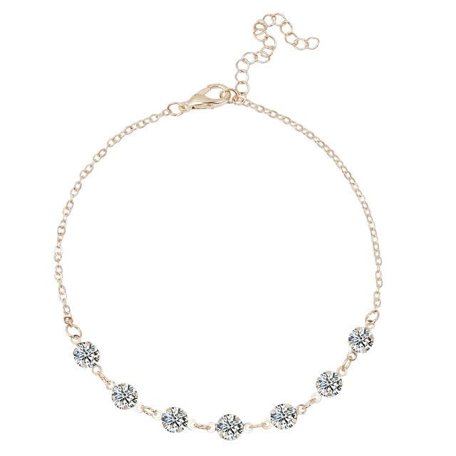Crystal Anklets For Women Boho Anklet Strap Bracelet on the Leg-Anklets-Arimonz-Silver-Arimonz