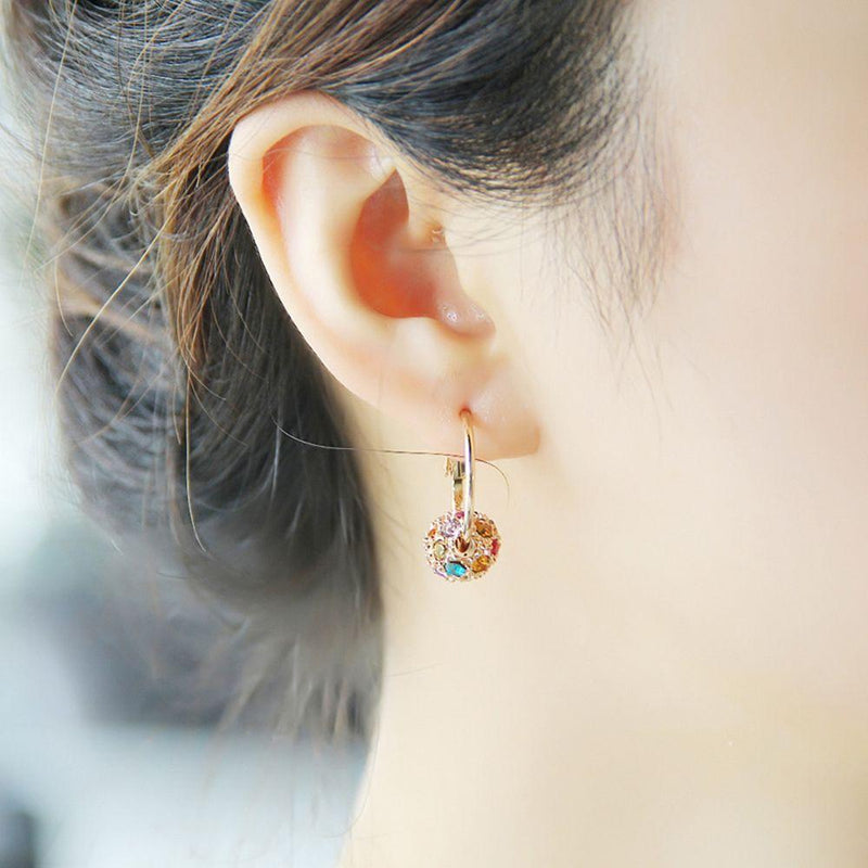 Crystal Ball Earrings-Earrings-Arimonz-Arimonz