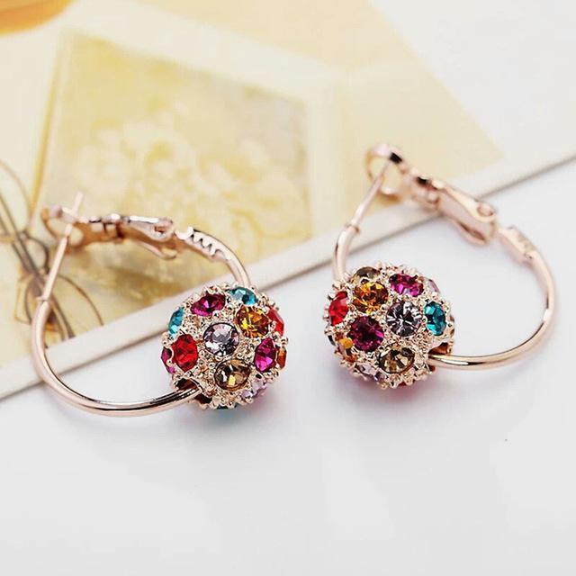 Crystal Ball Earrings-Earrings-Arimonz-Multicolor-Arimonz