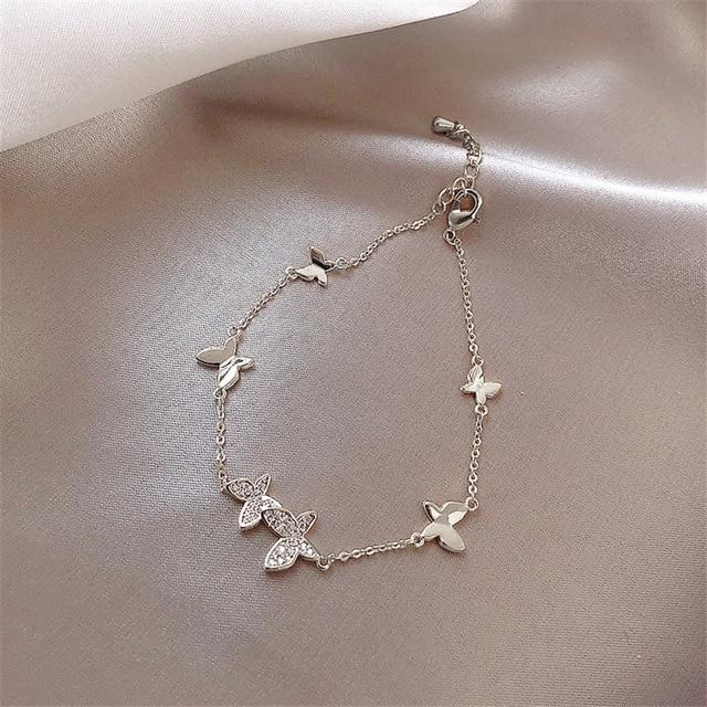 Crystal Butterfly Bracelet-Braceletes-Arimonz-Silver-Arimonz