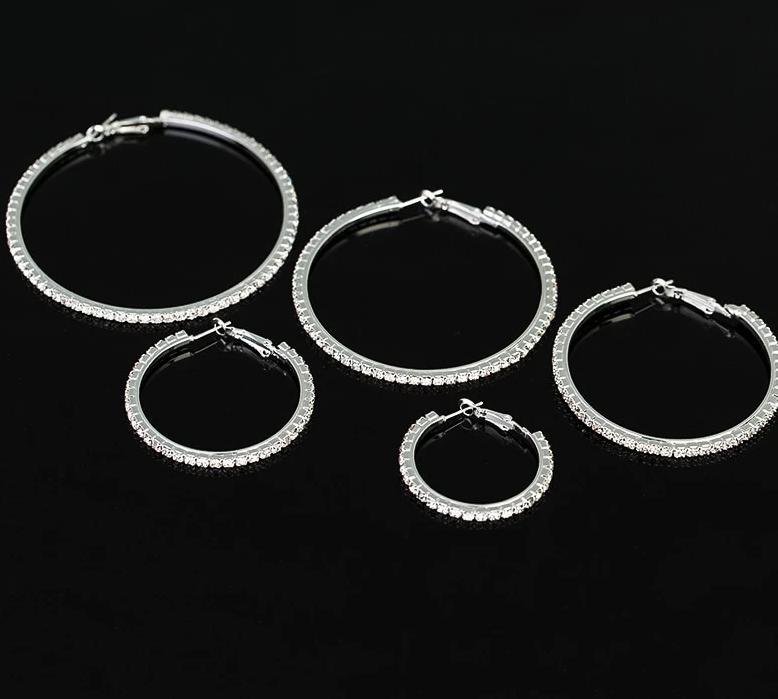 Crystal Earrings Hoops-Earrings-Arimonz-3cm/1.18inch-Arimonz