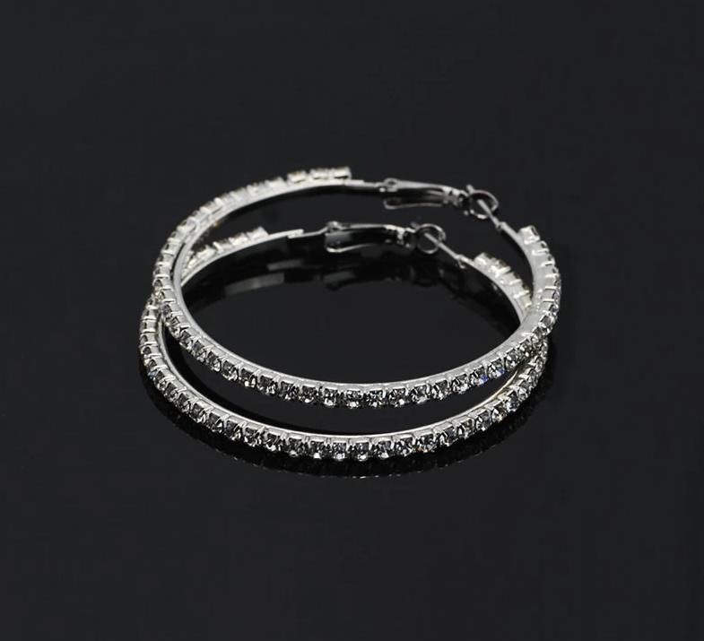 Crystal Earrings Hoops-Earrings-Arimonz-Arimonz