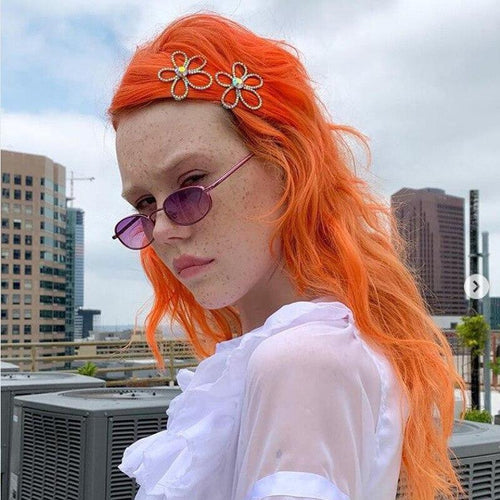 Crystal Flower Shape Hair Clip Pin Women Shiny Rhinestone Hair Clip-Hair Accessories-Arimonz-Arimonz