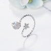 Crystal Heart Fashionable Ring Personality Women Resizable Ring-Rings-Arimonz-Arimonz