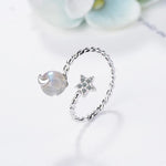 Crystal Heart Fashionable Ring Personality Women Resizable Ring-Rings-Arimonz-Arimonz