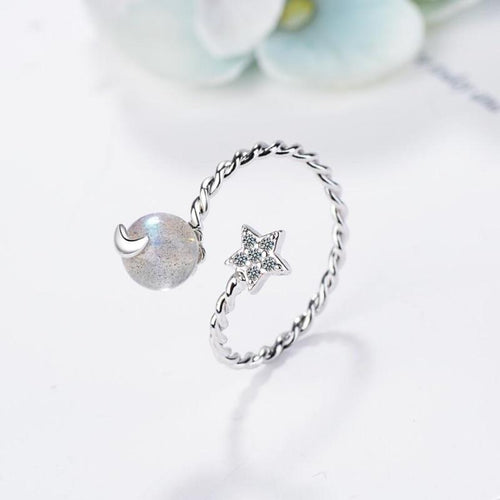 Crystal Heart Fashionable Ring Personality Women Resizable Ring-Rings-Arimonz-Arimonz