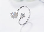 Crystal Heart Fashionable Ring Personality Women Resizable Ring-Rings-Arimonz-Arimonz