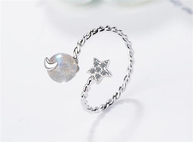 Crystal Heart Fashionable Ring Personality Women Resizable Ring-Rings-Arimonz-Arimonz