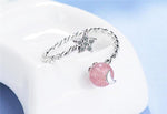 Crystal Heart Fashionable Ring Personality Women Resizable Ring-Rings-Arimonz-Arimonz