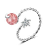 Crystal Heart Fashionable Ring Personality Women Resizable Ring-Rings-Arimonz-Pink-Arimonz