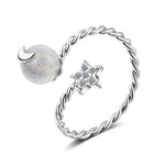 Crystal Heart Fashionable Ring Personality Women Resizable Ring-Rings-Arimonz-White-Arimonz
