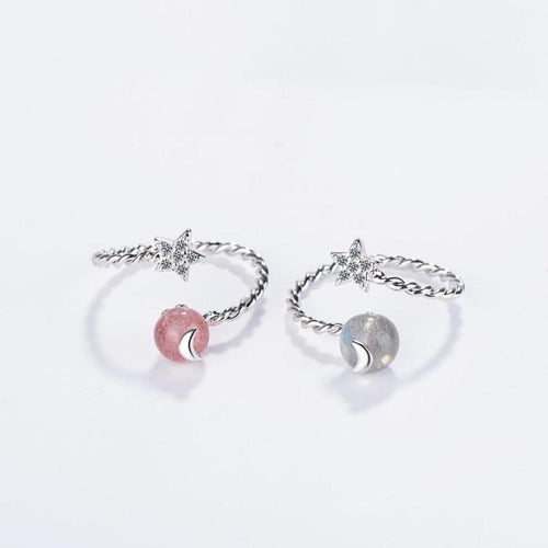 Crystal Heart Fashionable Ring Personality Women Resizable Ring-Rings-Arimonz-Arimonz