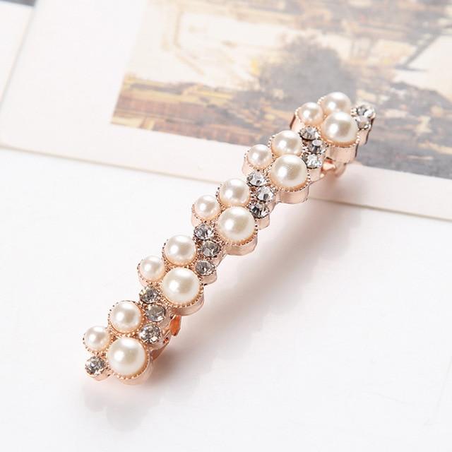 Crystal Pearl Hair Clip-Hair Accessories-Arimonz-RhineStone Pearl-Arimonz