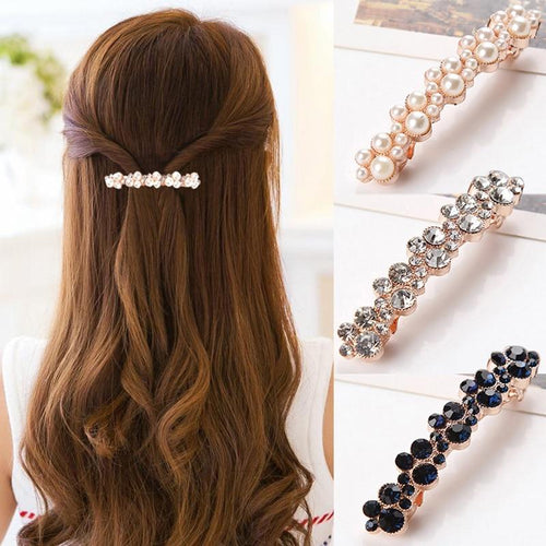 Crystal Pearl Hair Clip-Hair Accessories-Arimonz-Arimonz