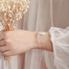 Crystal Round Bead Feather Charm Bracelet-Braceletes-Arimonz-Arimonz