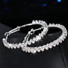Crystal Round Hoop Earrings-Earrings-Arimonz-Arimonz