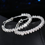 Crystal Round Hoop Earrings-Earrings-Arimonz-Arimonz